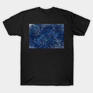 Abstract Geometric Blue Navy Art Design T-Shirt